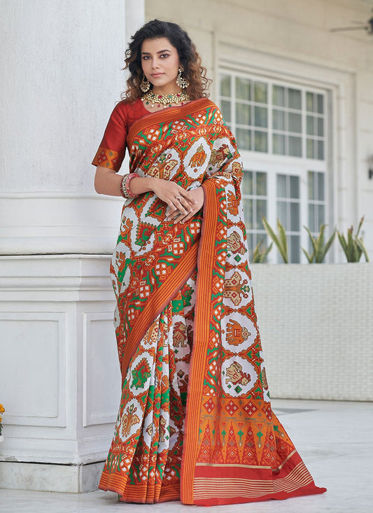 Classic Patola Silk Multi Colour Weaving Saree