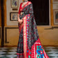 Classic Patola Silk Black Red Weaving Saree