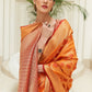 Trendy Saree Patola Silk Orange Weaving Saree