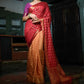 Classic Banarasi Silk Peach Red Weaving Saree