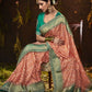 Classic Silk Peach Bandhej Saree
