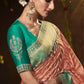 Classic Silk Peach Bandhej Saree