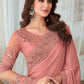 Contemporary Silk Peach Embroidered Saree