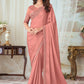 Contemporary Silk Peach Embroidered Saree