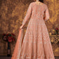 Salwar Suit Net Peach Cord Work Salwar Kameez