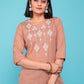 Casual Kurti Cotton Peach Print Kurtis