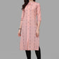 Casual Kurti Cotton Peach Weaving Kurtis