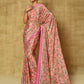 Designer Chinon Peach Digital Print Saree