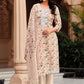 Salwar Suit Linen Peach Embroidered Salwar Kameez