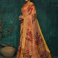 Designer Fancy Fabric Peach Digital Print Saree