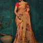 Designer Fancy Fabric Peach Digital Print Saree