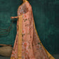 Designer Fancy Fabric Peach Digital Print Saree