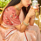 Classic Chiffon Peach Swarovski Saree