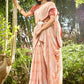 Classic Chiffon Peach Swarovski Saree