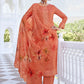 Salwar Suit Georgette Peach Embroidered Salwar Kameez