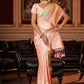 Trendy Saree Jacquard Peach Digital Print Saree