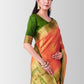 Trendy Saree Kanjivaram Silk Peach Zari Saree