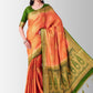 Trendy Saree Kanjivaram Silk Peach Zari Saree