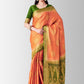 Trendy Saree Kanjivaram Silk Peach Zari Saree