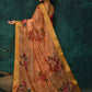 Designer Fancy Fabric Peach Digital Print Saree