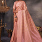 Classic Kanjivaram Silk Peach Weaving Saree