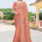 Trendy Saree Net Peach Diamond Saree