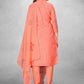 Straight Salwar Suit Cotton Peach Hand Work Salwar Kameez