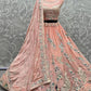 Lehenga Choli Cotton Silk Peach Dori Work Lehenga Choli