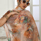 Classic Organza Silk Peach Embroidered Saree