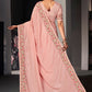 Trendy Saree Satin Silk Peach Embroidered Saree