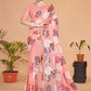 Trendy Saree Georgette Peach Embroidered Saree
