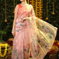 Classic Organza Silk Peach Booti Saree