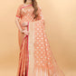 Trendy Saree Silk Peach Weaving Saree