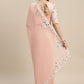 Trendy Saree Georgette Peach Embroidered Saree