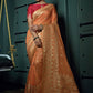 Trendy Saree Banarasi Silk Peach Weaving Saree