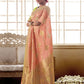 Contemporary Silk Peach Embroidered Saree