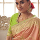 Contemporary Silk Peach Embroidered Saree