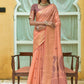 Classic Cotton Peach Woven Saree