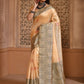 Classic Handloom Silk Peach Woven Saree