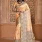 Classic Handloom Silk Peach Woven Saree