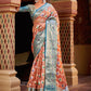 Classic Silk Tissue Peach Weaving Saree