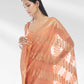 Trendy Saree Organza Peach Zari Saree