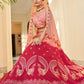 Lehenga Choli Art Silk Pink Rani Embroidered Lehenga Choli