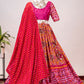 Lehenga Choli Chinon Pink Yellow Embroidered Lehenga Choli