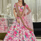 A Line Lehenga Art Silk Pink Digital Print Lehenga Choli