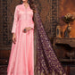 Salwar Suit Art Silk Pink Plain Salwar Kameez