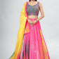 Lehenga Choli Art Silk Pink Digital Print Lehenga Choli