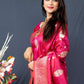 Classic Banarasi Silk Pink Weaving Saree