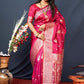 Classic Banarasi Silk Pink Weaving Saree