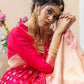 Contemporary Banarasi Silk Pink Woven Saree